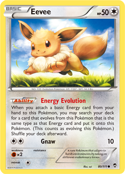 Eevee 80/111 Pokémon card from Furious Fists for sale at best price