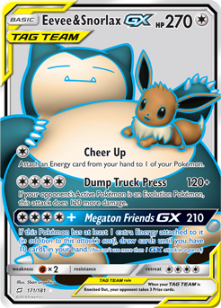 Eevee Snorlax GX 171/181 Pokémon card from Team Up for sale at best price