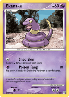 Ekans 66/106 Pokémon card from Great Encounters for sale at best price