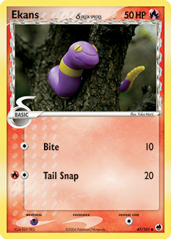 Ekans 47/101 Pokémon card from Ex Dragon Frontiers for sale at best price