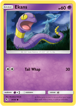 Ekans 26/68 Pokémon card from Hidden Fates for sale at best price