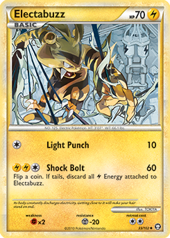 Uncommon Pokémon card Electabuzz 33/102 from Triumphant expansion
