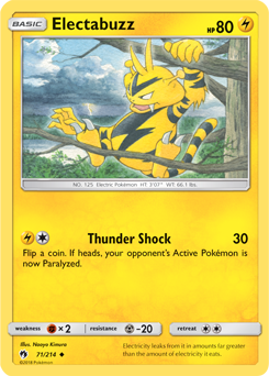 Electabuzz 71/214 Pokémon card from Lost Thunder for sale at best price