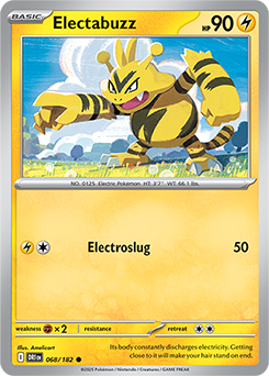 Common Pokémon card Electabuzz 68/182 from Destined Rivals expansion