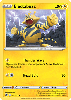 Electabuzz 046/172 Pokémon card from Brilliant Stars for sale at best price