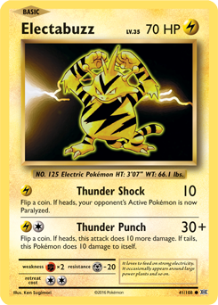 Electabuzz 41/108 Pokémon card from Evolutions for sale at best price