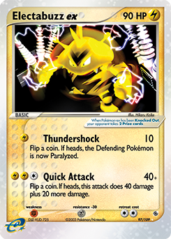 Electabuzz EX 97/109 Pokémon card from Ex Ruby & Sapphire for sale at best price