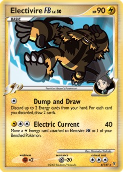 Rare holo Pokémon card Electivire 4/147 from Supreme Victors expansion
