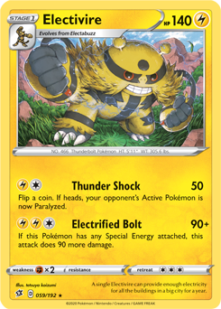 Electivire 59/192 Pokémon card from Rebel Clash for sale at best price
