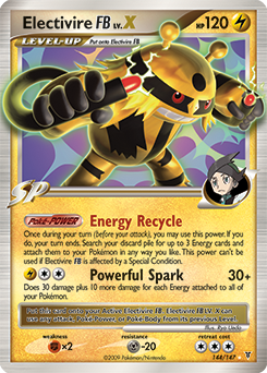 Lv. X Pokémon card Electivire LV.X 144/147 from Supreme Victors expansion