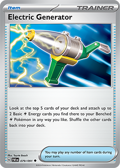 Electric Generator 79/91 Pokémon card from Paldean fates for sale at best price