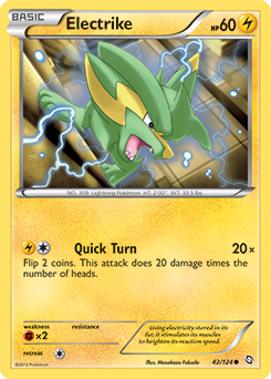 Electrike 42/124 Pokémon card from Dragons Exalted for sale at best price