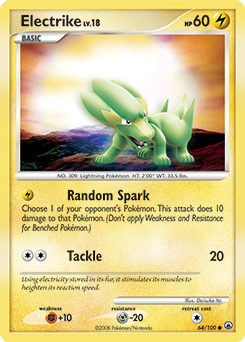 Electrike 64/100 Pokémon card from Majestic Dawn for sale at best price