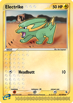Electrike 52/109 Pokémon card from Ex Ruby & Sapphire for sale at best price