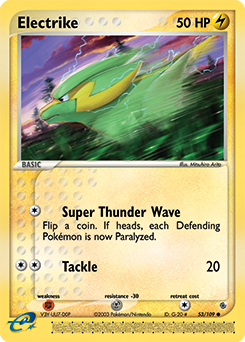 Electrike 53/109 Pokémon card from Ex Ruby & Sapphire for sale at best price