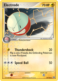 Electrode 27/106 Pokémon card from Ex Emerald for sale at best price