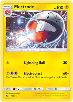 Electrode 22/68 Pokémon card from Hidden Fates for sale at best price