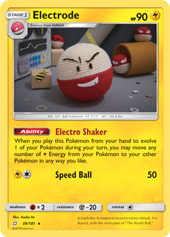 Electrode 39/181 Pokémon card from Team Up for sale at best price