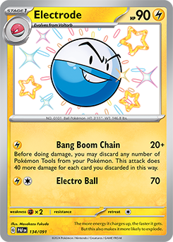 Electrode 134/91 Pokémon card from Paldean fates for sale at best price