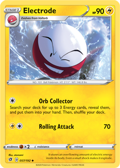 Electrode 57/192 Pokémon card from Rebel Clash for sale at best price