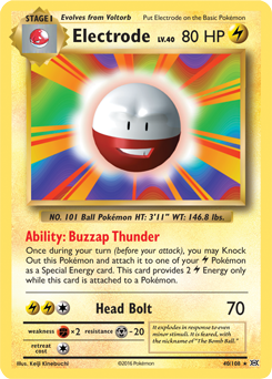 Electrode 40/108 Pokémon card from Evolutions for sale at best price