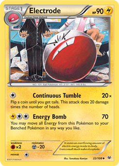 Electrode 22/108 Pokémon card from Roaring Skies for sale at best price