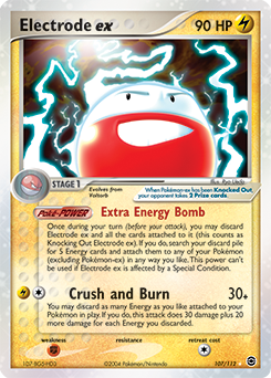 Carte Pokémon Électrode ex 107/112 de la série Ex Rouge Feu Vert Feuille en vente au meilleur prix