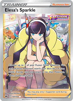 Elesa's Sparkle 147/159 Pokémon card from Crown Zenith for sale at best price