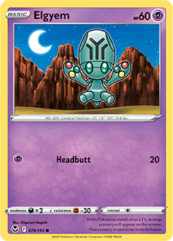 Elgyem 079/195 Pokémon card from Silver Tempest for sale at best price