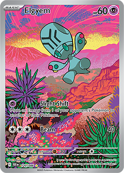 Illustration rare Pokémon card Elgyem 120/86 from Black Bolt expansion