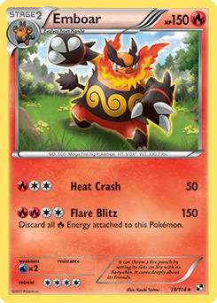 Emboar 19/114 Pokémon card from Black & White for sale at best price