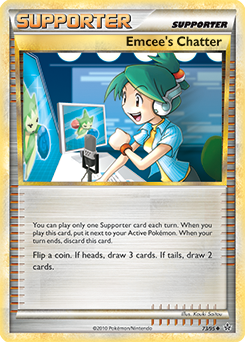 Uncommon Pokémon card Emcee's Chatter 73/95 from Unleashed expansion