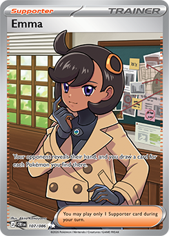 Ultra rare Pokémon card Emma 107/86 from Chaos Rising expansion