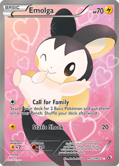 Full Art Pokémon Pokémon card Emolga RC23/RC25 from Legendary Treasures expansion