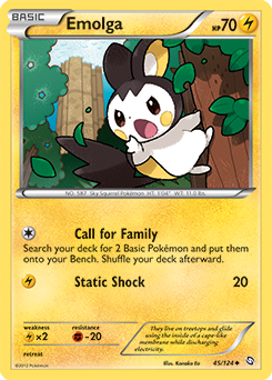 Emolga 45/124 Pokémon card from Dragons Exalted for sale at best price