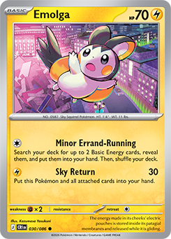 Carte Pokémon Communes Emolga 30/86 de la série Chaos Ascendant
