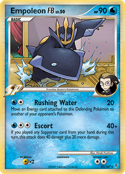Rare Pokémon card Empoleon 27/147 from Supreme Victors expansion