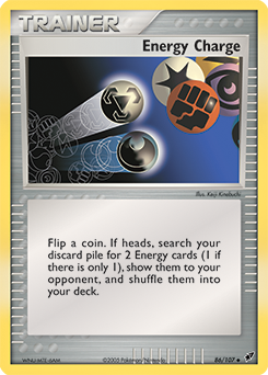 Carte Pokémon Peu commune Recharge de puissance 86/107 de la série Ex Deoxys