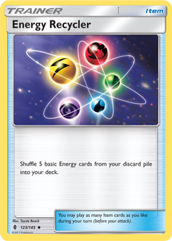 Energy Recycler 123/145 Pokémon card from Guardians Rising for sale at best price