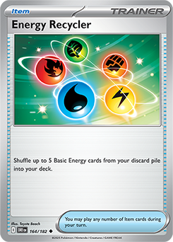 Uncommon Pokémon card Energy Recycler 164/182 from Destined Rivals expansion