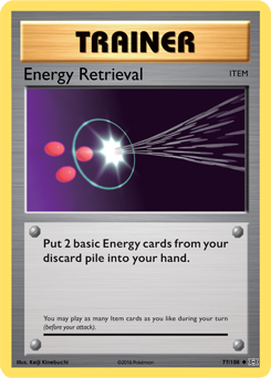 Energy Retrieval 77/108 Pokémon card from Evolutions for sale at best price