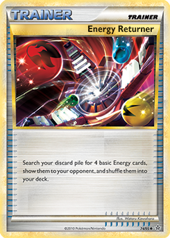 Uncommon Pokémon card Energy Returner 74/95 from Unleashed expansion