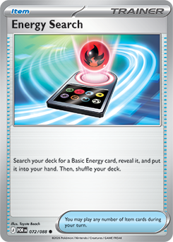 Common Pokémon card Energy Search 72/88 from Perfect Order expansion