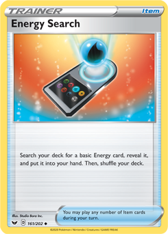 Energy Search 161/202 Pokémon card from Sword & Shield for sale at best price