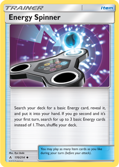 Uncommon Pokémon card Energy Spinner 170/214 from Unbroken Bonds expansion