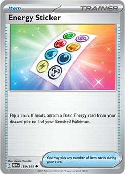 Uncommon Pokémon card Energy Sticker 159/165 from 151 expansion