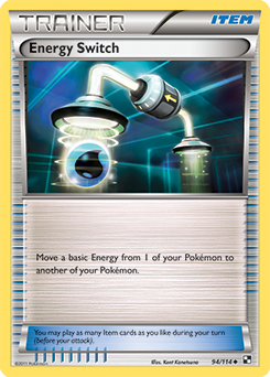Uncommon Pokémon card Energy Switch 94/114 from Black & White expansion