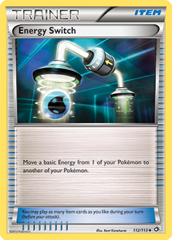 Uncommon Pokémon card Energy Switch 112/113 from Legendary Treasures expansion