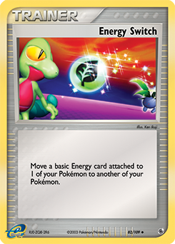 Carte Pokémon Échange d'énergie 82/109 de la série Ex Rubis & Saphir en vente au meilleur prix
