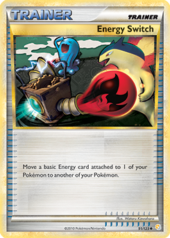Uncommon Pokémon card Energy Switch 91/123 from HeartGold SoulSilver expansion